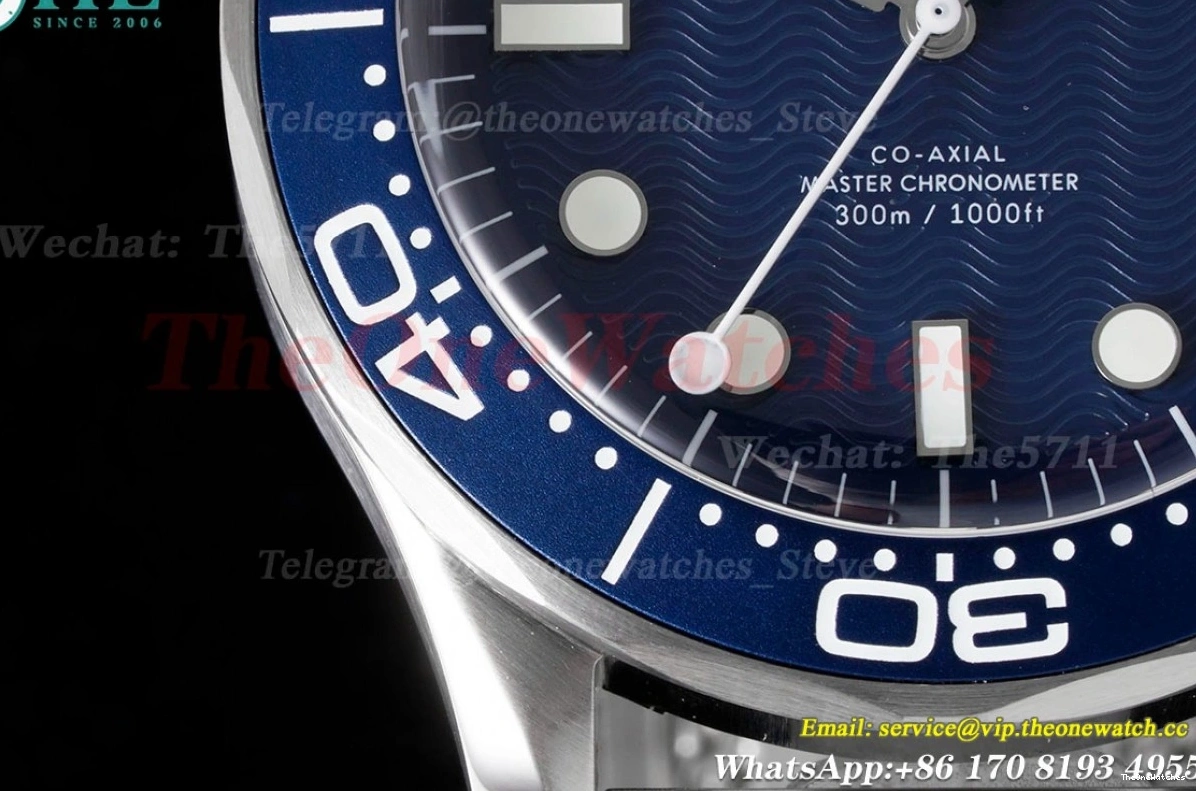 VSF 300m SS Bond 42mm 60th Dial Blue SS Seamaster A8806 James 0125